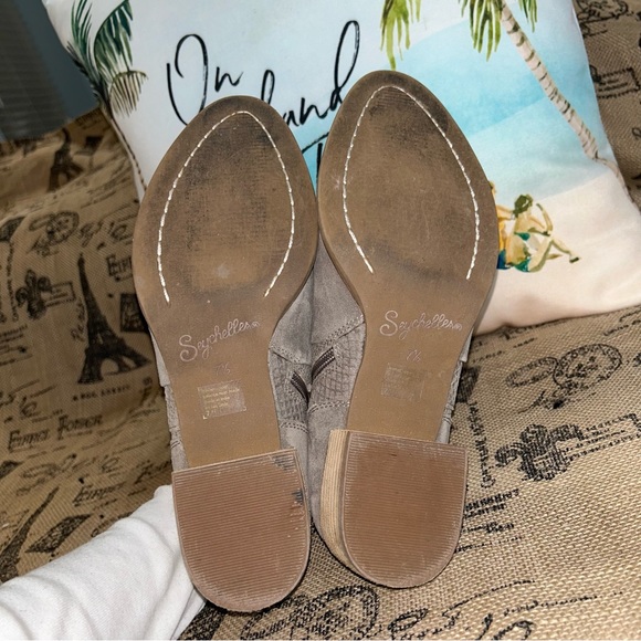 Seychelles Score Gray Suede Ankle 2" Block Heel Boots Booties Size 7.5 - Picture 12 of 14